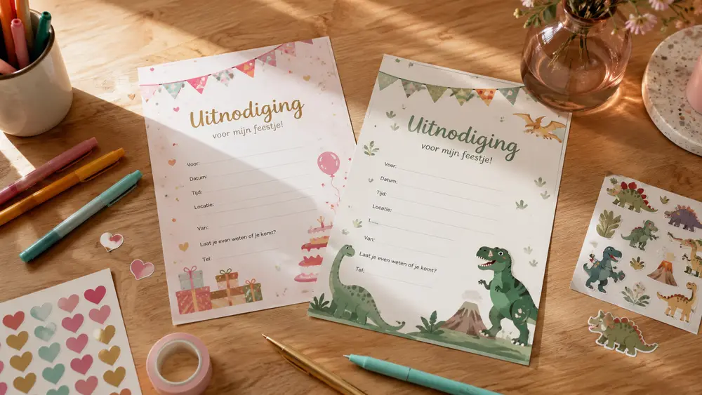 Printbare uitnodiging voor een speurtocht-kinderfeestje